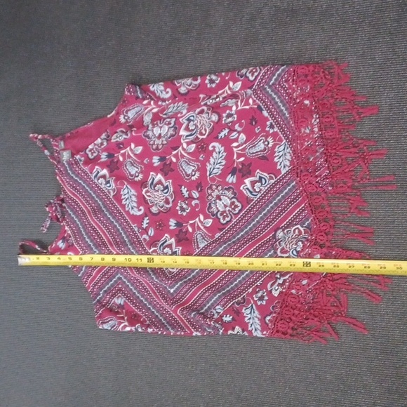 SMALL flower print adjustable straps, ribbon tie, sleveless tank halter top SOHO - Picture 7 of 16